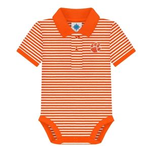 Clemson Tigers Striped Polo Bodysuit